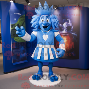 Blue Queen maskot kostume...