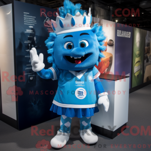 Blue Queen maskot kostume...