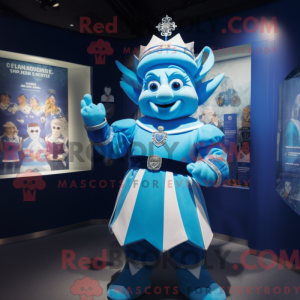 Blå dronning maskot drakt...