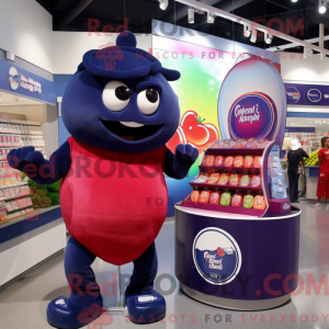Navy Raspberry mascot...
