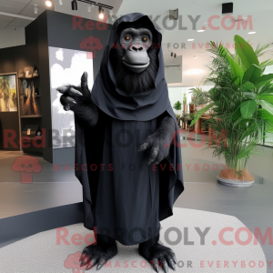Sort chimpanse maskot...