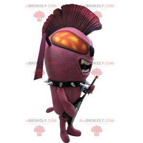 Mascote da formiga rosa inseto punk. Mascote do rock -