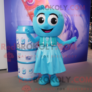 Cyan Soda Can máscara de...