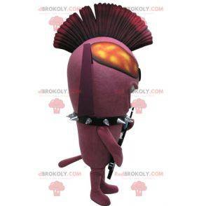 Mascotte de fourmi rose d'insecte punk. Mascotte rock -
