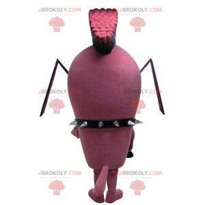 Punk insect pink ant mascot. Rock mascot - Redbrokoly.com