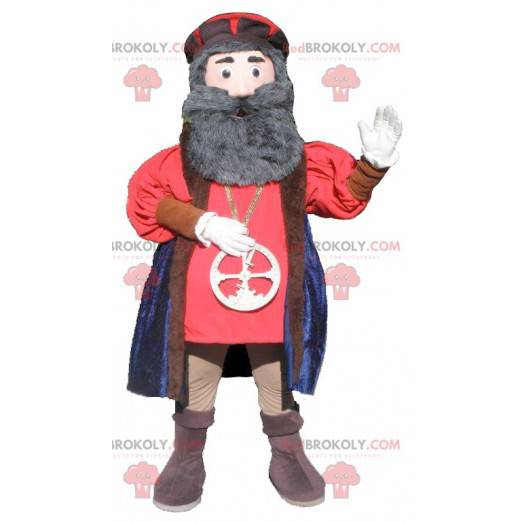 Mascotte d'homme barbu du Moyen-Âge - Redbrokoly.com