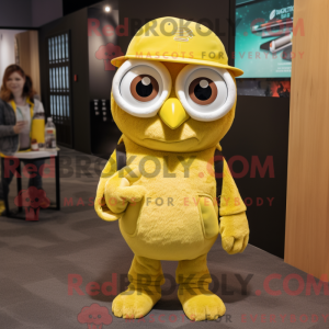 Citrongul ugle maskot...