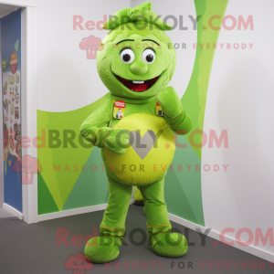 Postava maskota Lime Green...