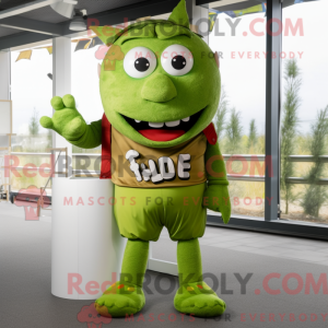 Postava maskota Lime Green...