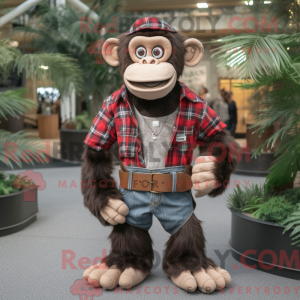 Brun chimpanse maskot...