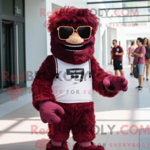 Maroon Frankenstein mascot...