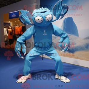 Blauwe krab mascottekostuum...
