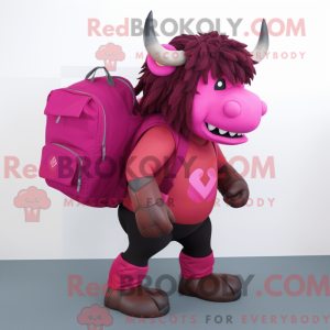 Magenta Minotaur maskot...