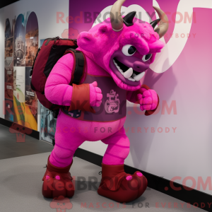 Magenta Minotaur maskot...