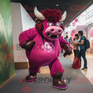 Magenta Minotaur maskot...