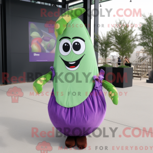Purple Green Bean mascot...