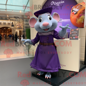 Personaggio mascotte viola...