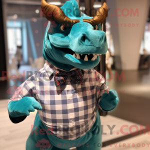 Blågrønn Triceratops...
