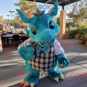 Blågrön Triceratops...