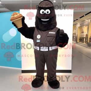 Black Ice Cream Cone mascot...