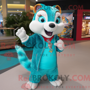 Turquoise Weasel mascot...