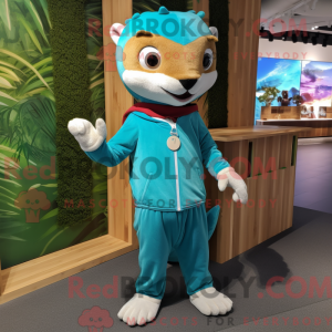 Turquoise Weasel mascot...