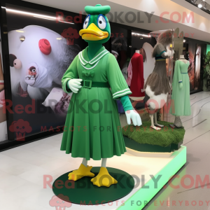 Green Muscovy Duck mascot...