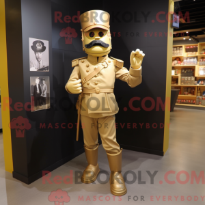 Gold Army Soldier maskot...
