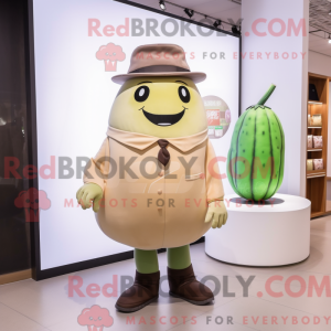Beige melon maskot kostyme...