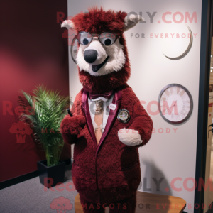 Maroon Lama-mascottekostuum...