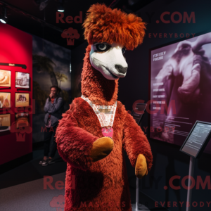 Maroon Lama-mascottekostuum...
