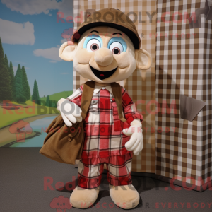 Tan Mime mascot costume...