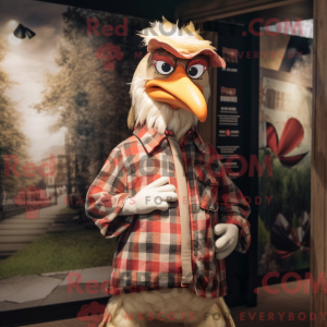 Tan Roosters mascot costume...