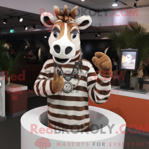 Bruin zebra-mascottekostuum...