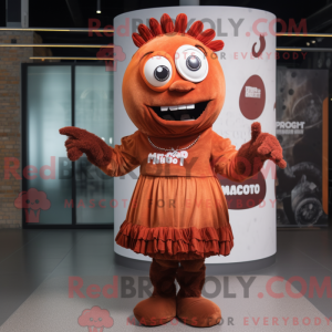 Rust Acrobat mascot costume...