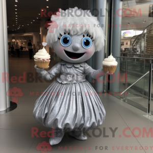 Maskottchenkostüm Silber...
