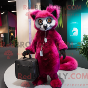 Magenta Lemur maskot...
