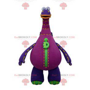 Giant green and orange purple dragon mascot - Redbrokoly.com