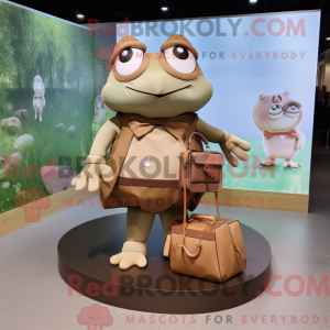 Brown Frog mascottekostuum...