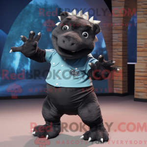 Sort Ankylosaurus maskot...