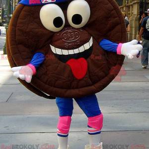 Oreo round chocolate cake mascot - Redbrokoly.com
