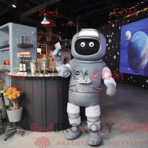 Gray Astronaut mascot...