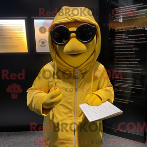 Gull sitron maskot drakt...