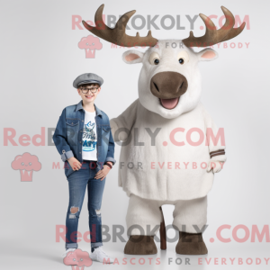 White Elk maskot kostume...