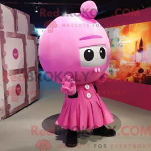 Personaggio mascotte rosa...