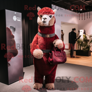 Maroon Alpaca mascotte...
