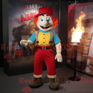 Fire Eater maskot kostume...