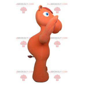 Mascote camelo laranja com olhos azuis - Redbrokoly.com