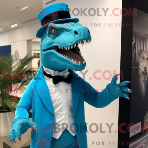 Blå T Rex máscara de dragão...