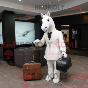 White Mare maskot drakt...